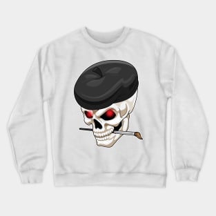 Skull Painting Paint brush Crewneck Sweatshirt